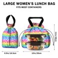 thumbnail image 5 of Pioneer Flower Floral Print Pattern Drawstring Lunch Bag Women - Drawstring Lunch Bag Insulated for Work Office - Stain-Resistant Large Lunchbags for Women with Multi-Pockets, 5 of 6