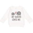 thumbnail image 2 of Inktastic My Auntie Loves Me Toddler Sweatshirt, 2 of 4