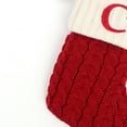 thumbnail image 4 of Calcetín de regalo de Navidad Lucakuins, letras iniciales patrón de copo de nieve de punto medias de dibujos animados contenedor de regalo de tela bolsa decorativa Lucakuins Festival, 4 of 5