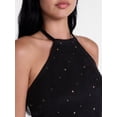 thumbnail image 4 of Madden NYC Women’s Faux Suede Hanky Hem Halter Top, Sizes XXS-XXL, 4 of 6