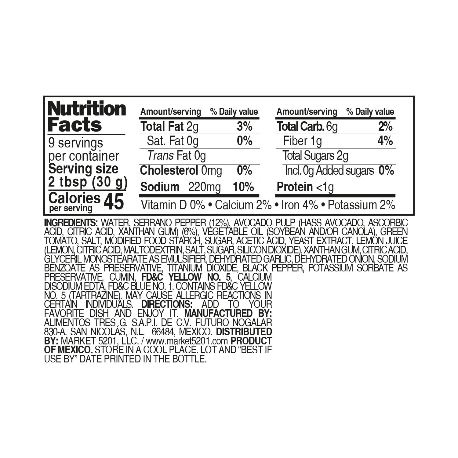 (4 pack) Alimentos Tres Zaaschila Guacamole and Serrano Sauce, 9.35 oz