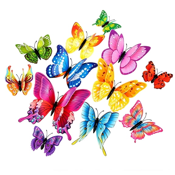 Double Layer Magnetic Butterfly Decor,Butterfly Decorations for Home & Party
