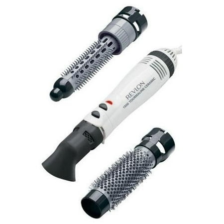 Revlon RVHA6002C Hot Air Styler Brush - 1500 Watts, Ionic Technology, Adjustable, 2 Brush Attachments