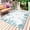 Blue Teal, variant on Blue Ocean Corals Outdoor Rug for Patio/Deck/Porch, Non-Slip Large Area Rug 3 x 5 Ft, Nautical Coastal Starfish Marine Life Summer Indoor Outdoor Rugs Washable Area Rugs, Camping Rug Carpet Runner