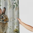 thumbnail image 3 of COMIO  Polyester Easter Cute Bunny Shower Curtain Sets Nature Spring Grenn Leaves Rabbit Shower Curtain for Farmhouse Bathroom Bathtub Decoration Waterproof Washable, 3 of 5
