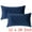 Navy Blue, variant on Unique Bargains Velvet Decorative Pillow Covers Geometric Textured Cushion Covers 2 Pcs Navy Blue 12" x 20"