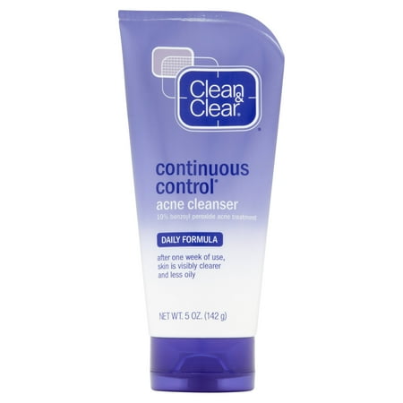 Clean & Clear Continuous Control Acne Facial Cleanser For Clear Skin, 5 ...