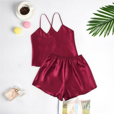 

Gyouwnll Sleepwear For Womens Pajamas For Women New Satin Silk Pajamas Nightdress Lingerie Women Underwear Sleepwear Satin