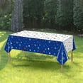 thumbnail image 6 of American Flag Tablecloth for 4th of July - Patriotic Themed Party Supplies, Waterproof Table Cover with Stars & Stripes, Memorial Day Independence Day BBQ Decorations, 6 of 9