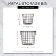 thumbnail image 4 of DII Design Imports Wire Mesh Stackable Storage Bin, Small Round, Cool Gray, 4 of 7