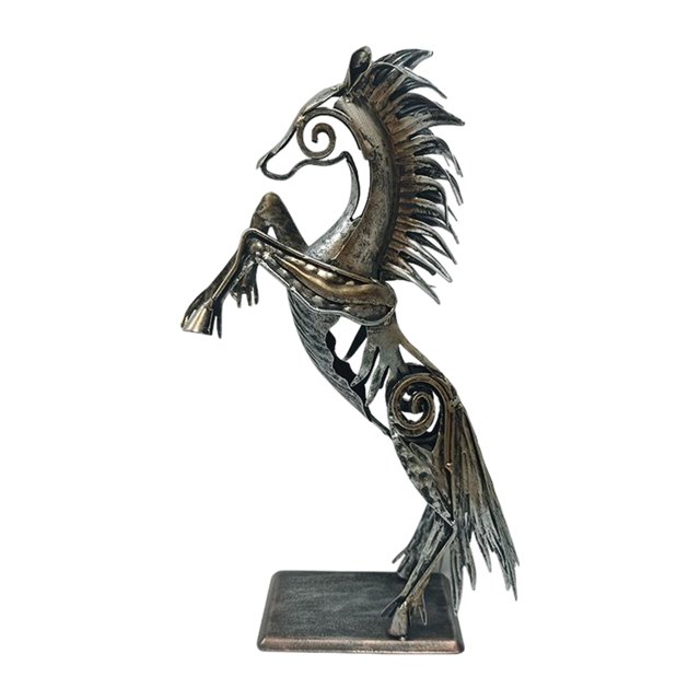 Estatuas abstractas de caballos, artesanales, adornos artesanales de Metal para estantería, armario de boda, decoraciones de mesa BLESIY Escultura de caballo
