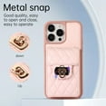 thumbnail image 6 of ELEHOLD for iPhone 11 Pro Wallet Case with Card Holder, PU Leather Shockproof Crossbody Case with Metal Snap Adjustable Strap Lanyard Compatible with iPhone 11 Pro,Pink, 6 of 7