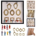 thumbnail image 2 of Mini Golden Frame Silhouette Box Improved Shadow Box Frame Kit With Golden Miniature Figure Celebrat, 2 of 4