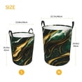 thumbnail image 2 of Laundry Basket, Green Marble Waterproof Laundry Hamper with Padded Handles, Clothes Hamper for Laundry, Bedroom, Dorm, Towels, Laundry Bin Easy Storage, 2 of 6