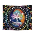 thumbnail image 1 of Tapiz de pared con diseño de árbol de la vida, microtela, 150 x 150 cm, 1 of 3
