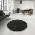 thumbnail image 4 of Ahgly Company Tapis d'Intérieur Lavables en Machine, Ronds Industriels Modernes, Noirs, 4' Ronds, 4 of 7