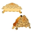 thumbnail image 4 of Zinc Alloy Metal Napkin Holder with Elegant Hollow Flower Pattern Wear Resistant Freestanding Tissue Dispenser for Stylish Table Decorations and Practical Use, 4 of 7