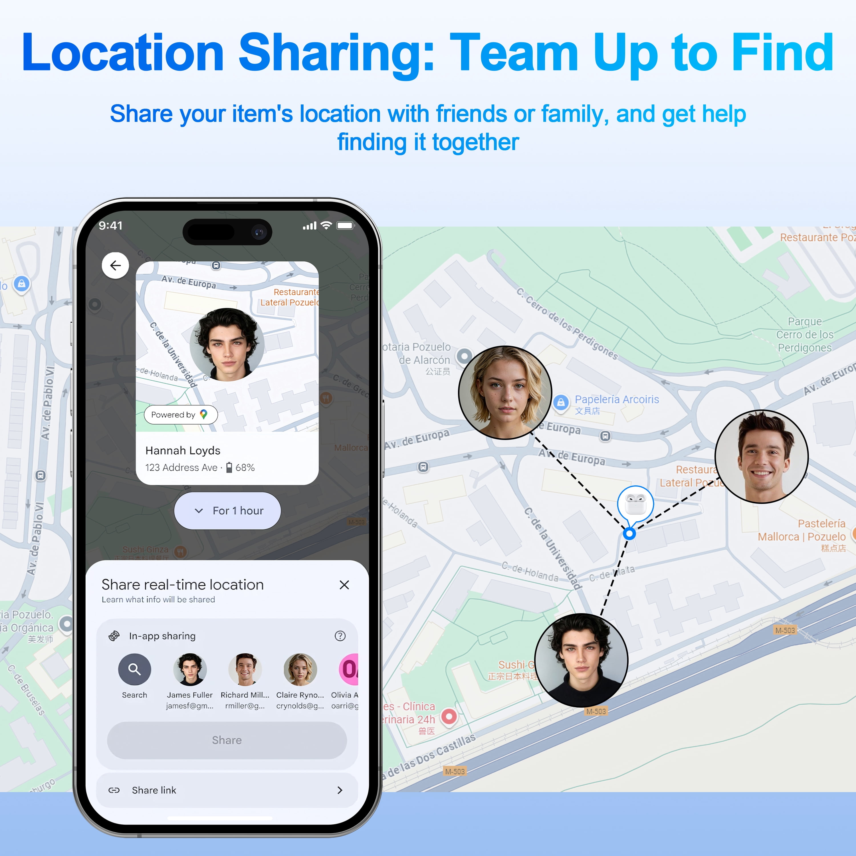Tracker, 4-Pack Smart Tracker, Key Finder and Item Locator Works with Apple Find My (Android Only), with Protective Case/Key Ring/Lanyard, Tracker Tag for Keys/Luggage/Wallet, etc.