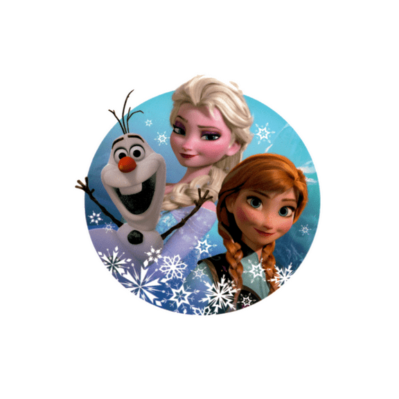 Olaf, Elsa & Anna Edible Cake Topper- 8" Round