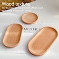 thumbnail image 3 of 2Pcs Wood Dinner Plates, Irregular Oval Solid Wood Plates,Easy Cleaning & Lightweight for Dishes Snack, Dessert, Cheese Board, Fruit, Unbreakable Classic Charger Plates - style:style4, 3 of 5