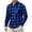 Blue #2, variant on Mens Flannel Shirt Plaid Button Down Shirts Summer Stretch Long Sleeve Color Block Shirt Spring Slim Fit Fleece Casual Office Tops White L