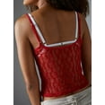 thumbnail image 4 of Michellecmm  Women’s Sheer Mesh See Through Square Neck Sleeveless Solid Cami Tops, 4 of 5