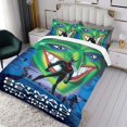 thumbnail image 3 of Batman del Futuro Conjunto de sábanas temático, trío de piezas, cómodo y amigable con la piel, diseño único, regalo de decoración para el hogar para familiares, amigos y fans,140cm *210cm, 3 of 6