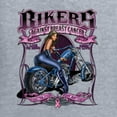thumbnail image 6 of Wild Bobby Bikers Against Breast Cancer USA Flag Sleeve Breast Cancer Awareness Women Graphic Long Sleeve T-Shirt, Heather Grey, XX-Large, 6 of 6