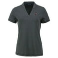 thumbnail image 2 of Women's Cutter & Buck Heather Black Ohio State Buckeyes Vintage Logo Forge Heathered Stretch Blade Top, 2 of 3