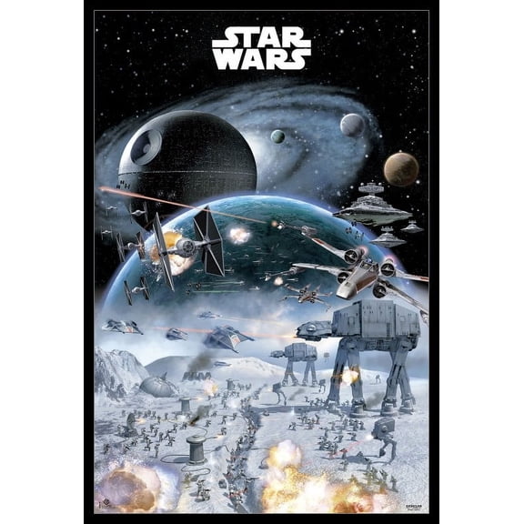 Star Wars Hoth Laminated & Framed Poster (24 x 36)