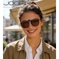 thumbnail image 4 of Joopin Unisex Polarized Clip on Sunglasses for Women Men Polygon Oversized Flip Up UV400 Protection Sun Glasses(Brown), 4 of 10
