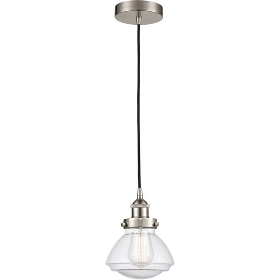 616-1PH-SN-G324-LED-Innovations Lighting-Olean - 1 Light Mini Pendant In Industrial Style-7.75 Inches Tall and 6.75 Inches Wide Brushed Satin Nickel