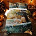 thumbnail image 2 of Erosebridal Magic Witch Twin Quilt Set, Happy Halloween Theme Twin Coverlet Set for Boys Girls, Emerald Green Pumpkin, 2 Pieces 1 Bedspread and 1 Pillowcase, 2 of 7