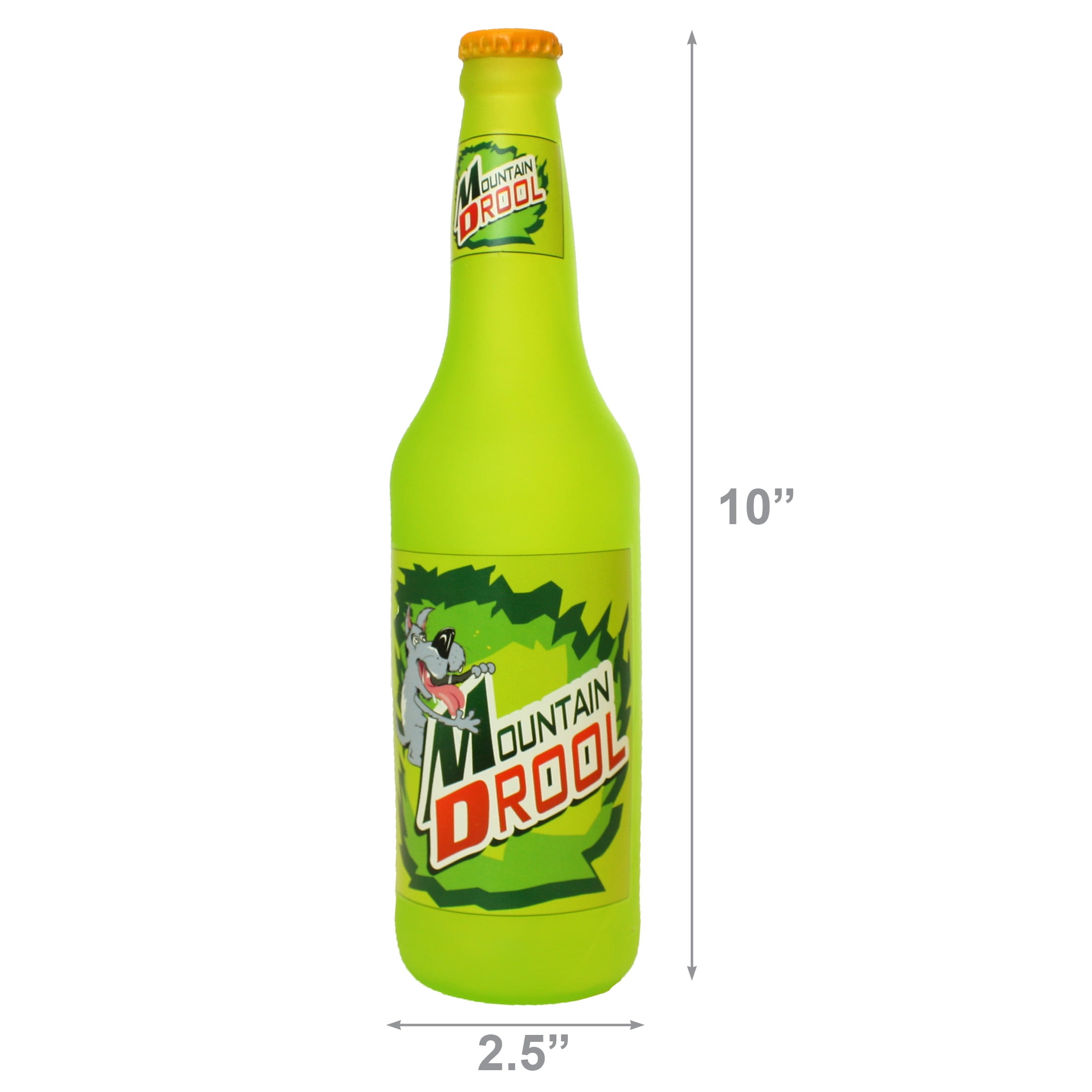 Silly Squeakers Beer Bottle Mountain Drool Squeaky Durable Vinyl 2-Pack Dog Toy