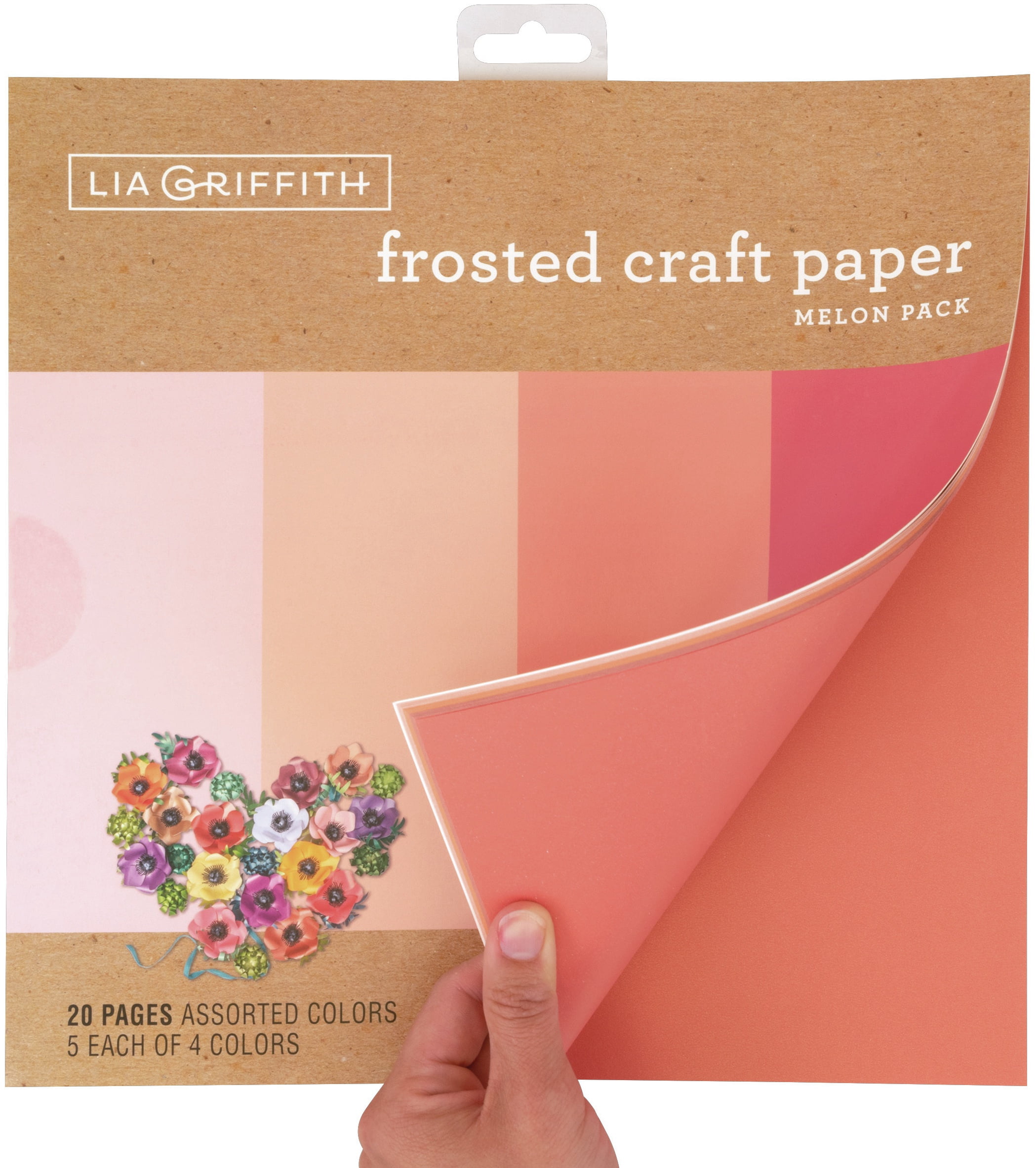 Frosted Craft Tissue Paper 12"X12" 20/Pkg-Melon-Pinks