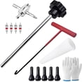 thumbnail image 1 of HUGFEGWE Quick Tire Valve Change Tool Kit, Tire Valve Stem Tool, Valve Stem Removal Tool for Car, ATVs, Motorcycle, Trucks, Tire Valve Stem Core Quickly Replacement Tool Kit (13pcs) AZ824-16322, 1 of 6