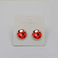 thumbnail image 4 of Pendientes sencillos con forma de mariquita y piedra Yuxing 1.5 cm, 4 of 5