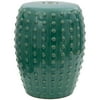 Oriental Furniture 20" Raised Dot Porcelain Garden Stool, Green