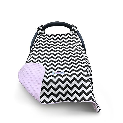 Doubles as a Convenient Breastfeeding or Shopping Cart Cover Car Seat Canopy Accessories are a Perfect Baby Shower Gift for Baby Girls and Boys Carseat Canopy Cover 