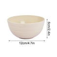 thumbnail image 3 of yulier Plastic Bowls, Lightweight Wheat Straw Cereal Bowls for Kitchen, Round Large Bowl, Reusable Soup Bowl Salad Bowl Ramen Bowl Fruit Bowl, Dishwasher and Microwave Safe, 4.7"x2.4", 3 of 5
