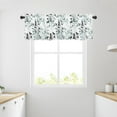 thumbnail image 4 of Watercolor Teal Green Black Floral Kitchen Curtains Valances for Windows Farmhouse Leaf Flowers Rod Pocket Small Valance Window Treatments Half Short Curtain 45x18 Inch for Bathroom Living Room Decor, 4 of 7