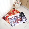 thumbnail image 3 of Farfi alfombra de suelo navideño muñeca sin cara cabina telefónica árbol antideslizante rectangular divertida entrada enana alfombra de suelo decoración de fiesta navideña, 3 of 5