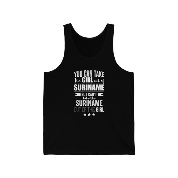 Can't take Suriname Pride out of the Girl Unisex Tank Top, XS-2XL Surinamer