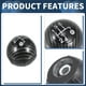 thumbnail image 4 of Pomo de cambio de marchas Unique Bargains 5 velocidades para Fiat 500 500C 2007-2018 plástico negro, 4 of 6
