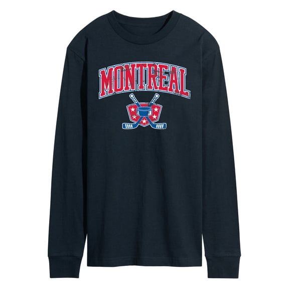 Instant Message - Montreal Hockey - Men's Long Sleeve Graphic T-Shirt