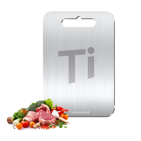 YuronHome Titanium Cutting Boards For Kitchen, 100% Pure Cut Titanium Cutting Board, Food Grade Quality,Easy To Clean And Will Not Absorb Odors, Suitable For Kitchen Or Outdoor Camping