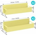 thumbnail image 6 of 4 Pack Magnetic Spice Storage Rack Organizer for Refrigerator and Oven, Yellow Fridge Organizers and Storage, 6 of 6