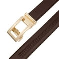thumbnail image 3 of Men's Leather Ratchet Belt - Adjustable Slide Belt for Dress and Casual, Trim to Fit, 3 of 8