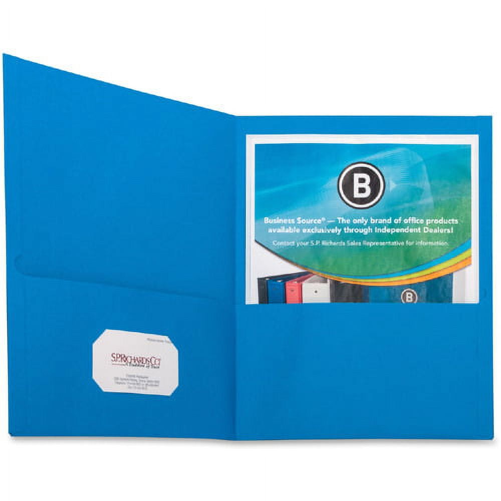 Business Source Two-Pocket Folders Letter - 8 1/2