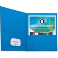 thumbnail image 4 of Business Source Two-Pocket Folders Letter - 8 1/2" x 11" Sheet Size - 125 Sheet Capacity - 2 Internal Pocket(s) - Paper - Assorted - 2.20 lb - Recycled - 25 / Box, 4 of 7